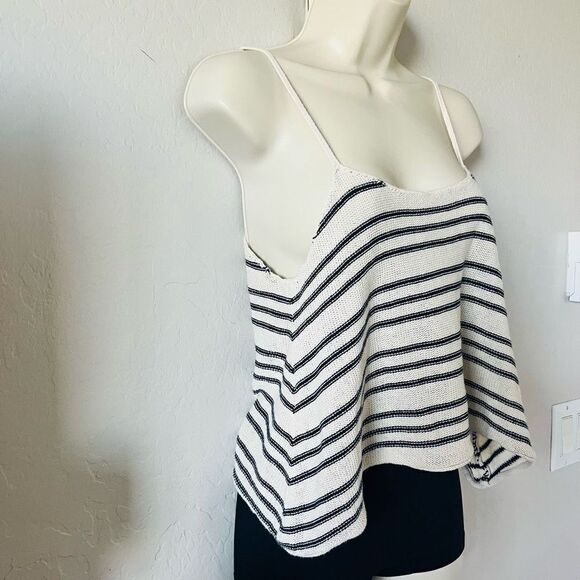 American Eagle Daisy Jones striped sweater strap draped tank top size XS oversiz - Picture 2 of 4